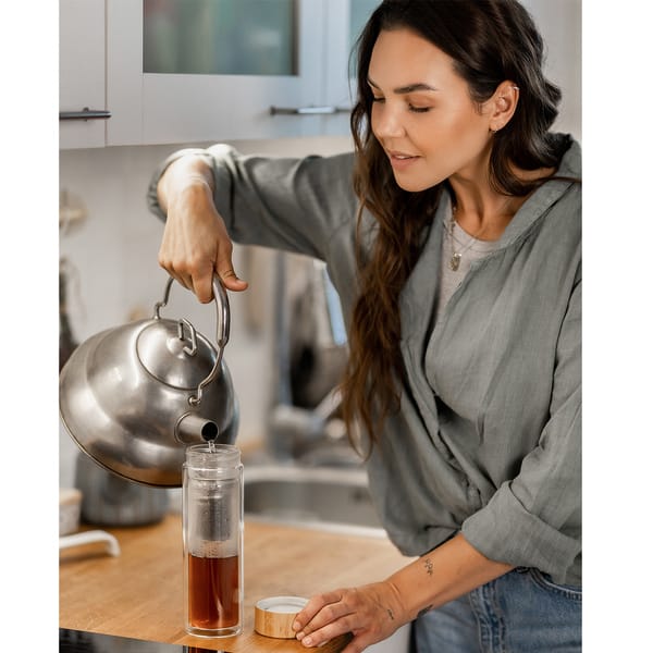 R08234_00_d Szklana butelka z zaparzaczem Celle 420 ml