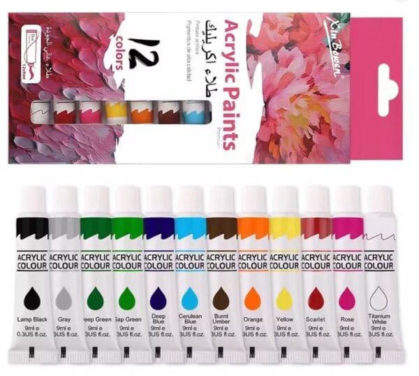 Farbki akrylowe (tubka 12x9ml)