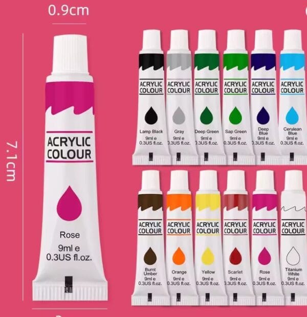 Farbki akrylowe (tubka 12x9ml)