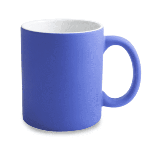 Kubek neonowy gumowana powierzchnia - niebieski z własną dedykcją