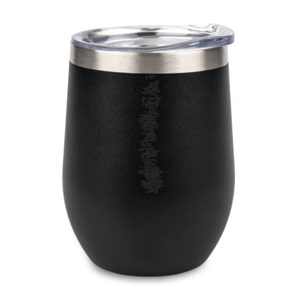 Kubek stalowy  Wine Cup - czarny z własnym logo lub dedykacją
