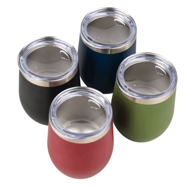 Kubek stalowy Wine Cup - zielony z własną dedykacją