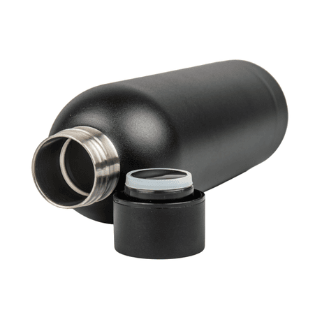 Butla stalowa 500 ml  - czarna z własnym napisem