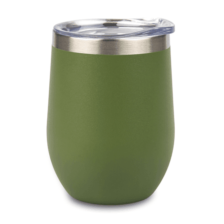 Kubek stalowy Wine Cup - zielony z własną dedykacją